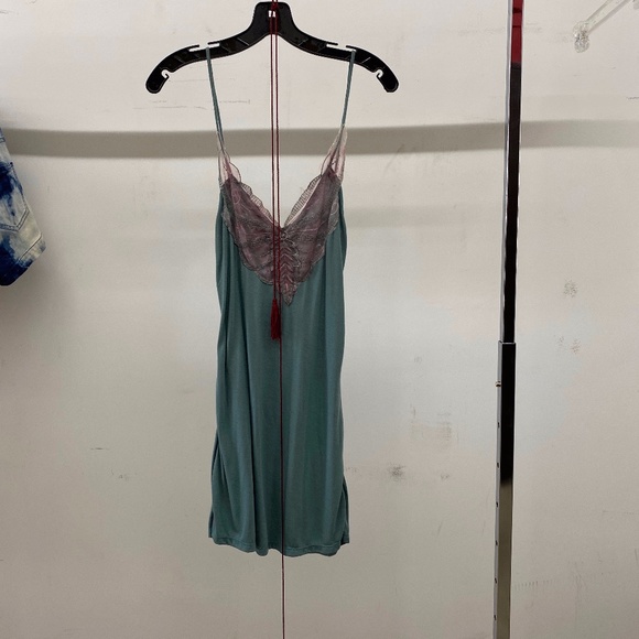 Aqua Dress With Butterfly Across - Picture 1 of 3